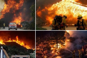 مقتل شخصان على الاقل في حريق يضرب وسط كاليفورنيا ودمر اكثر من مئة مبنى وحمل حاكم الولاية على اعلان حالة الطوارئ