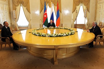 رؤساء روسيا وأرمينيا وأذربيجان