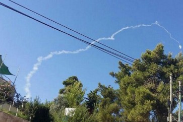 صاروخ "الباتريوت" بعد فشله في اعتراض الطائرة بدون طيار في مرتفعات الجولان المحتل