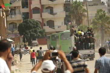 خروج المسلحين من حي الوعر في حمص