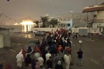 تشييع رمزي للشهيد رضا الغسرة في البحرين