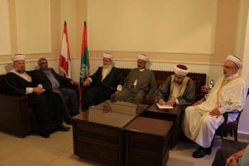اسامة سعد التقى وفدا من علماء فلسطين