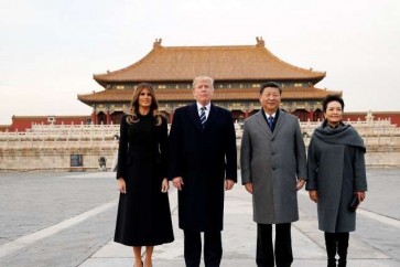 وصول ترامب في أول زيارة رسمية إلى الصين
