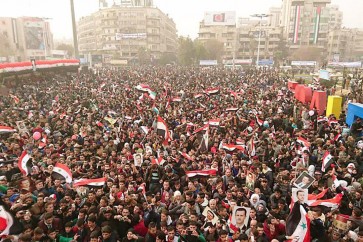 احتفال جماهيرى في حلب بمناسبة مرور عام لانتصارها على الإرهاب