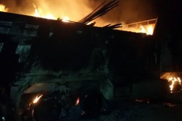 اضرار قصف العدوان التركي على قافلة تحمل مواد اغاثية قادمة الى عفرين