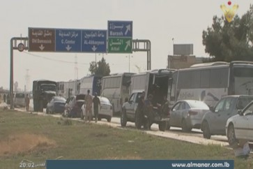 خروج المسلحين من الغوطة الى ادلب
