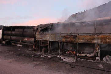 مصرع 13 شخصاً جراء اصطدام حافلة ركاب بشاحنة شمالي تركيا