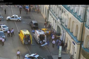 سيارة اجرة تصدم مارة قرب الساحة الحمراء في موسكو