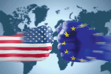 حرب تجارية بين الاتحاد الاوروبي والولايات المتحدة الاميركية