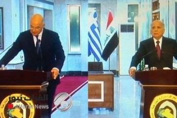 وزيرا خارجية العراق واليونان يوقعان في بغداد مذكرتي تفاهم لتعزيز التعاون بين البلدين