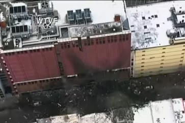 مشاهد جوية تظهر حجم الأضرار في المباني والممتلكات جراء الانفجار في ناشفيل الأميركية