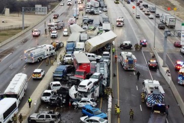 5 قتلى وأكثر من 30 جريحا في حادث مروري ضخم في تكساس