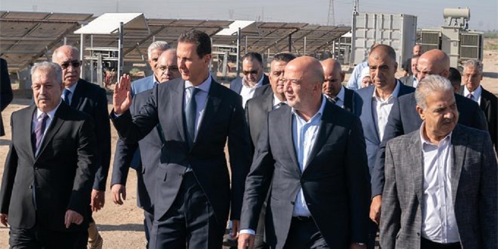 الرئيس الاسد يدشن المرحلة الاولى من مشروع الطاقة البديلة في مدينة عدرا الصناعية