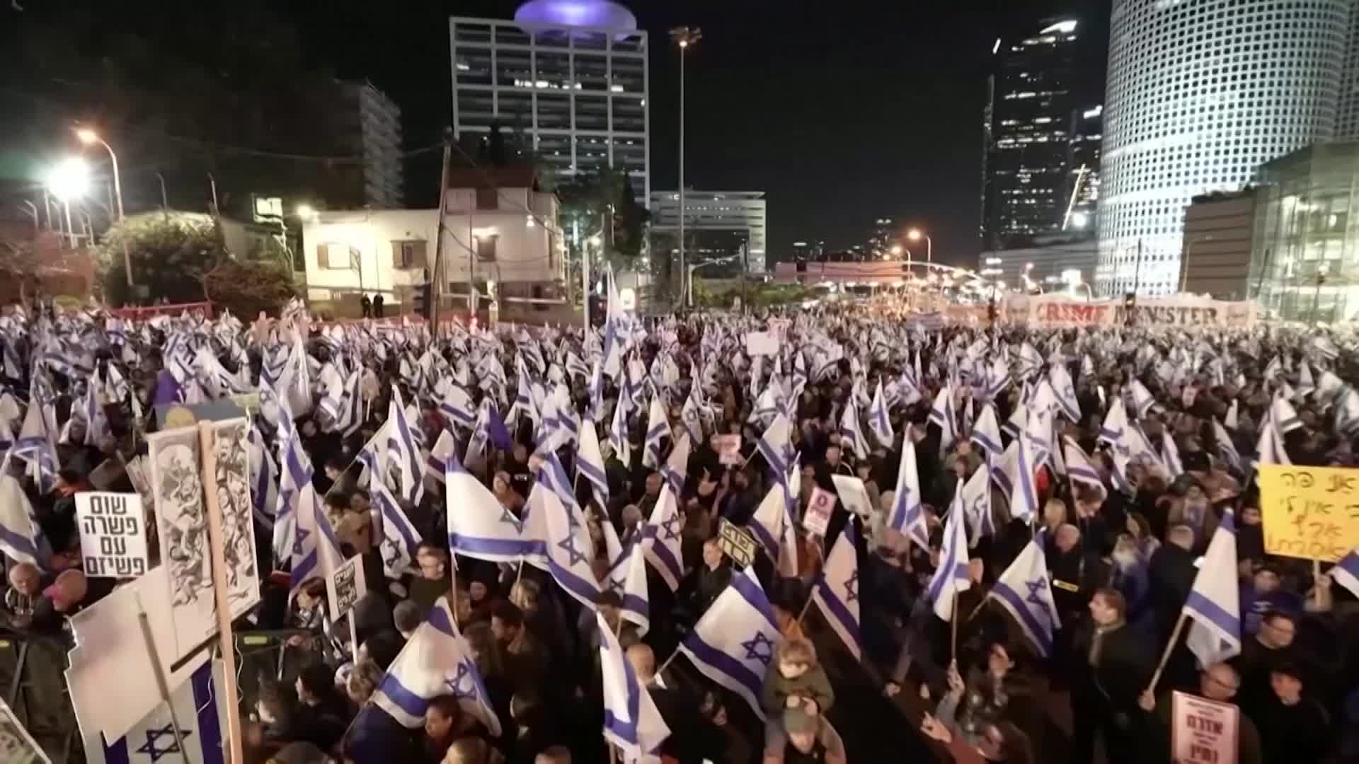 تظاهرات ضد نتنياهو